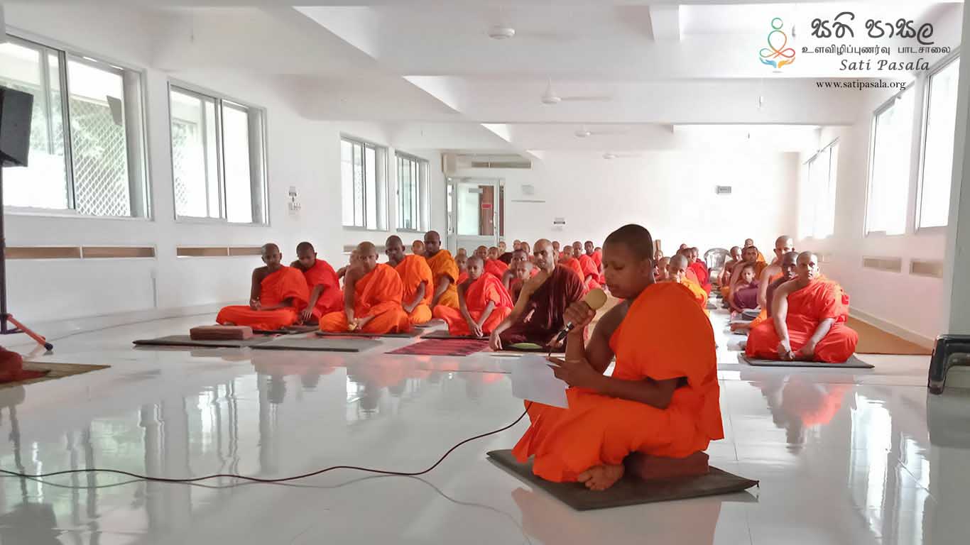 Sati Pasala Mindfulness programme for Vidyathana Pirivena, Horana